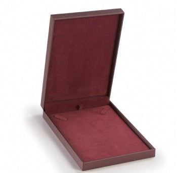Burgundy Leatherette Necklace Box