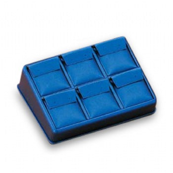 Navy Blue Leatherette 6 Earring Stand