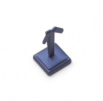 Navy Leatherette Earring Stand