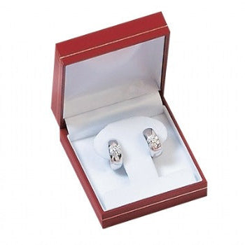 Leatherette with Gold Rim Earring Tree Box