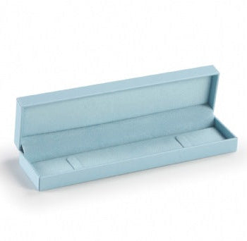 Light Blue Leatherette Bracelet Box