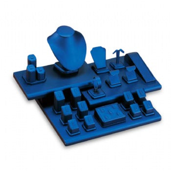 Blue Leatherette Window Display