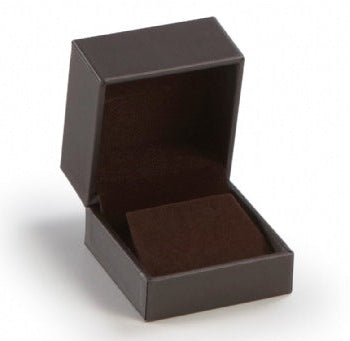 Chocolate Leatherette Earring Box