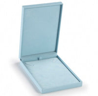 Light Blue Leatherette Necklace Box