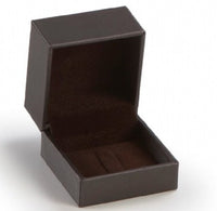 Chocolate Leatherette Ring Clip Box