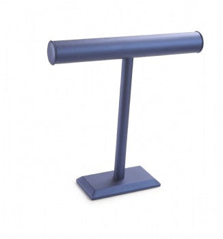 Navy Blue Leatherette Tall Bangle T-Bar