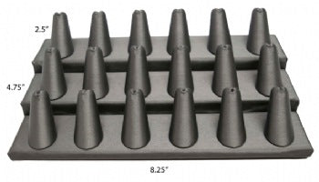 18 Finger Steel Gray Ring Stand Holder Jewelry Display