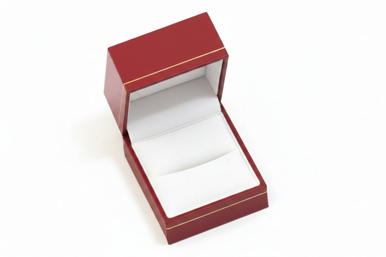 Red jewelry box with gold trim 