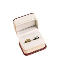Rosewood Veneer Premium Wood Double Ring Box