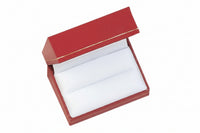 Leatherette with Gold Rim Double Ring Box
