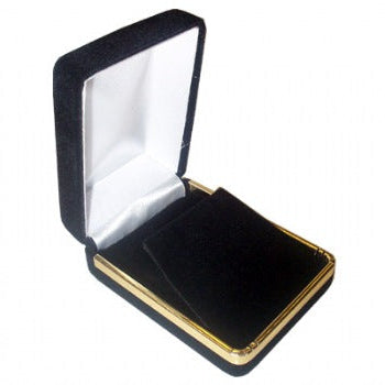 Velveteen Earring Flap/Large Box with Gold Rim