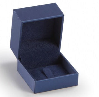 Navy Leatherette Clip Ring Box