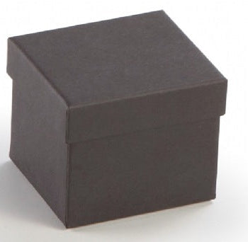 Black Textured Leatherette Double Ring Slot Box