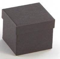 Black Textured Leatherette Double Ring Slot Box