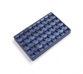 Navy Blue Leatherette 45 Earring Tray