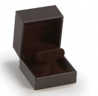 Chocolate Leatherette Earring Tree Box