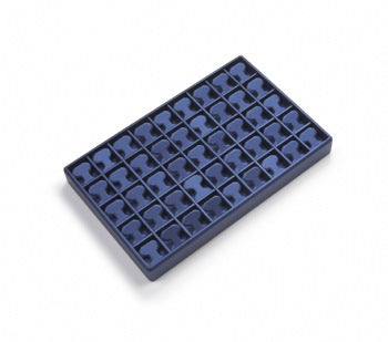 Navy Blue Leatherette 45 Earring Tree Tray