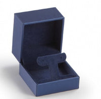 Navy Leatherette Earring Tree Box