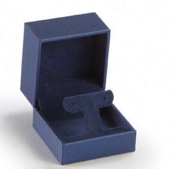 Navy Leatherette Earring Tree Box