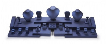 Navy Leatherette Showcase Display Set