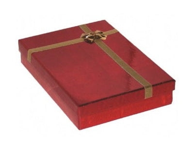 Shiny Cardboard Necklace Box with a Bow