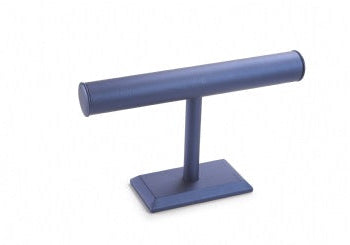 Navy Blue Leatherette Medium Bangle T-Bar