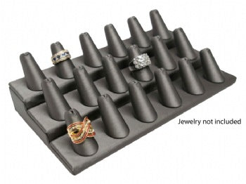 18 Finger Steel Gray Ring Stand Holder Jewelry Display