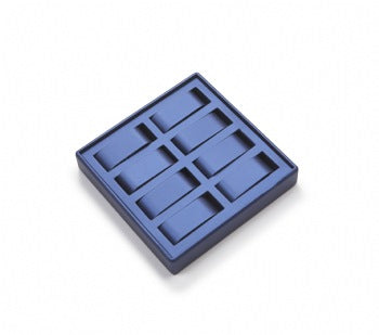 Navy Blue Leatherette 8 Watch Tray