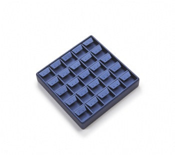 Navy Blue Leatherette 25 Earring Tray