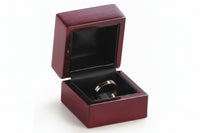 Mahogany Wood Ring Clip Box