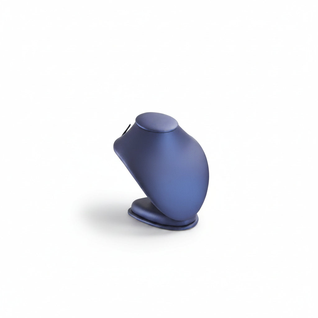 Navy Blue Leatherette Small Neck form