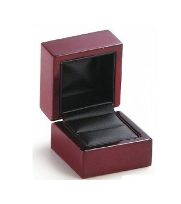 Mahogany Wood Ring Box