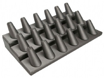 18 Finger Steel Gray Ring Stand Holder Jewelry Display