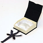 Linen Paper Bangle/Watch Box with Magnetic Closure