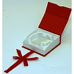 Linen Paper Bangle/Watch Box with Magnetic Closure