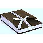 Black Linen Paper Necklace Box with Magnetic Closure