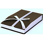 Linen Paper Necklace Box with Magnetic Closure