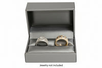 Silver Leatherette Double Ring Slit Box