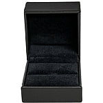 Black Leatherette Slit Ring Box