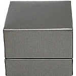 Silver Leatherette Ring Slit Box