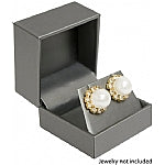 Silver Leatherette Earring Box