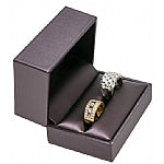 Purple Leatherette Double Ring Slit Box