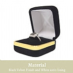 Velveteen Ring Box with Gold Rim