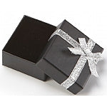 Cardboard Stud Earring Box with a Bow.