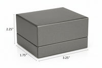 Silver Leatherette Double Ring Slit Box