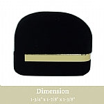 Velveteen Ring Box with Gold Rim