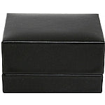 Black Leatherette Double Ring Slit Box