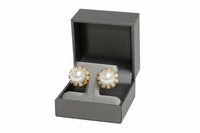 Silver Leatherette Earring Tree Box