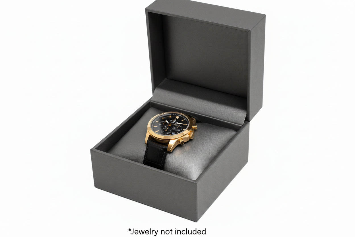 Silver Leatherette Watch/Bangle Box