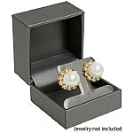 Silver Leatherette Earring Tree Box